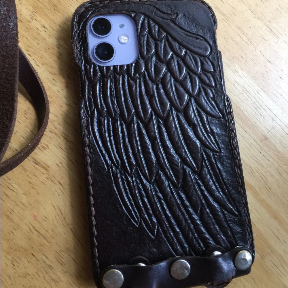 Leather phone case for iPhone 11 in pre-owned condition